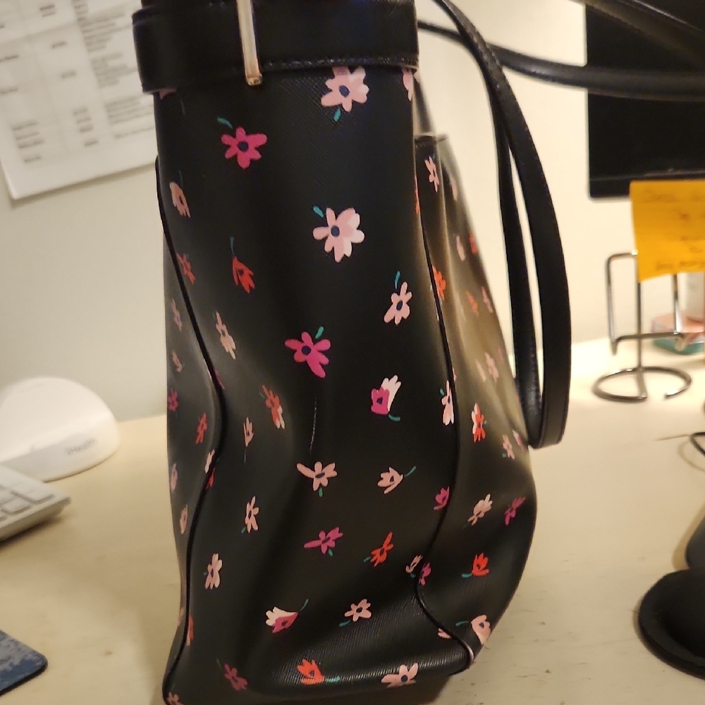 kate spade Black Floral Print Tote - Picture 9 of 16